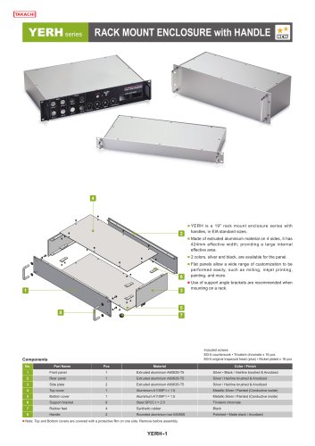 YERH series - RACK MOUNT ENCLOSURE with HANDLE