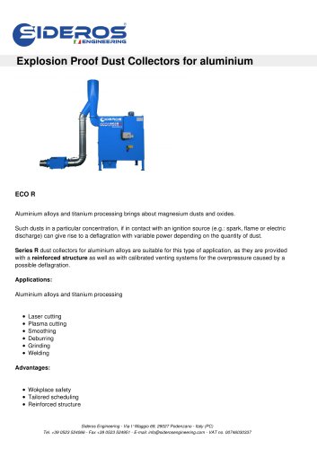 Explosion Proof Dust Collectors for aluminium