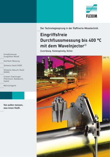 Eingriffsfreie Durchflussmessung bis 400°C