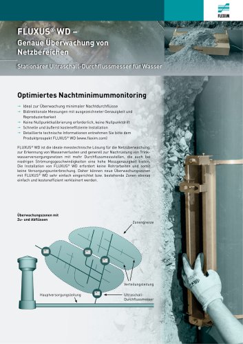 FLUXUS WD - Precise monitoring of district metered areas (DMAs)