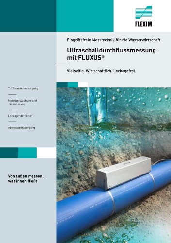 Ultraschalldurchflussmessung mit FLUXUS ®