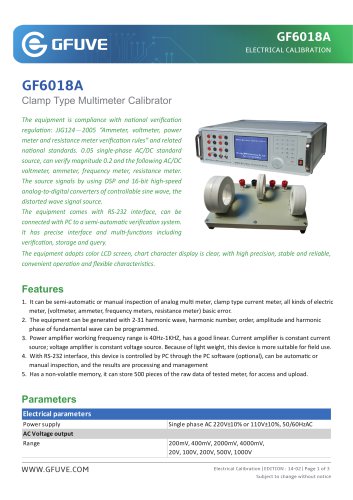 GF6018A CLAMP TYPE MULTIMETER CALIBRATOR