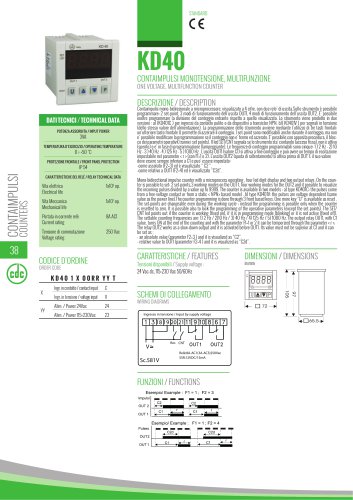 KD40 - ONE VOLTAGE, MULTIFUNCTION COUNTER