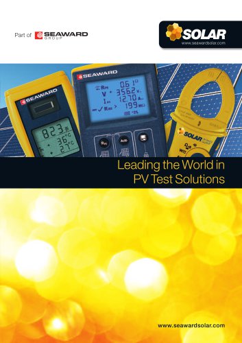 Leading the World in  PV Test Solutions