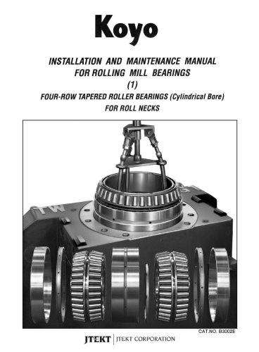 B3002E Installation & Maintenance Rolling Mill Bearings Tapered Roller Bearings