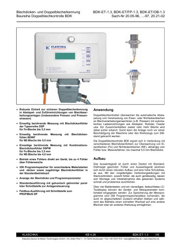 Klaschka_Doppelblechdetektor BDK-ET (6 Seiten)