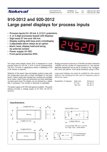 910E5-2012 Process Inputs