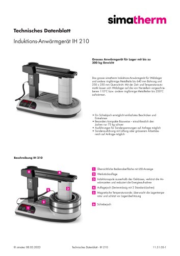 11 51 05 - Technical Data Sheet - IH 210 - DE