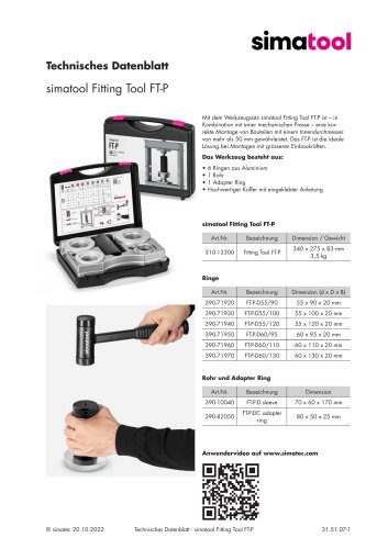 31 51 07 - Technical Data Sheet - FT-P - DE
