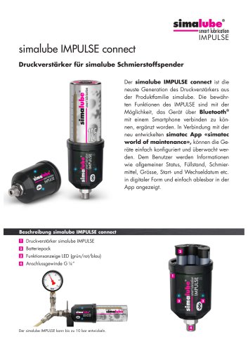 simalube IMPULSE connect - Technische Daten