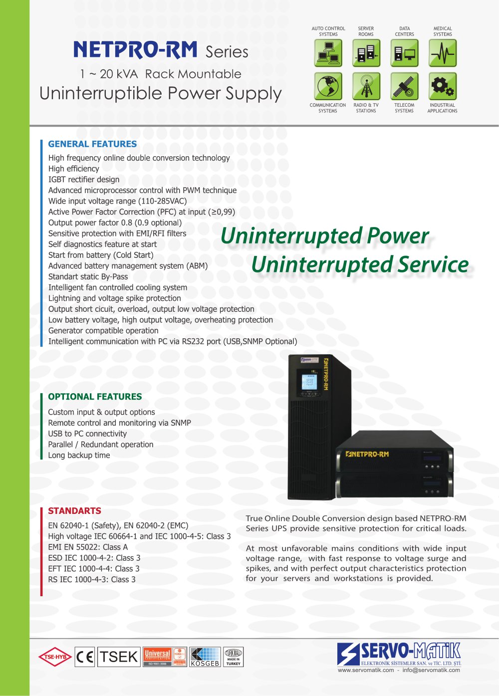 NETPRO-RM Series - Servo-Matik