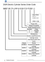 DGR Electric Cylinder Series Order Code