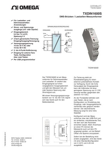 DMS-Brücken / Lastzellen-Messumformer