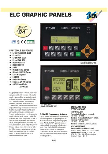 Graphic Panels for PLCs  GP Series