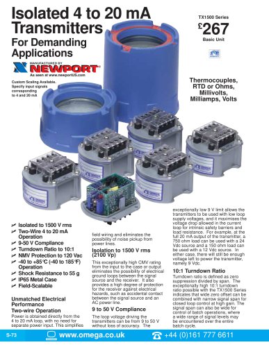 Isolated 4 to 20 mA  Transmitters