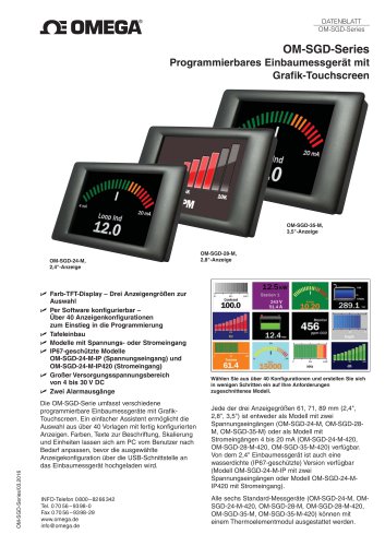 Programmierbares Einbaumessgeràt mit Grafik-Touchscreen