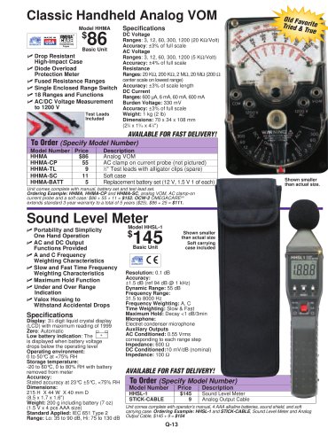 Sound Level Meter  HHSL