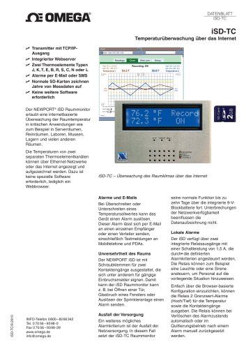 Temperaturüberwachung über das Internet