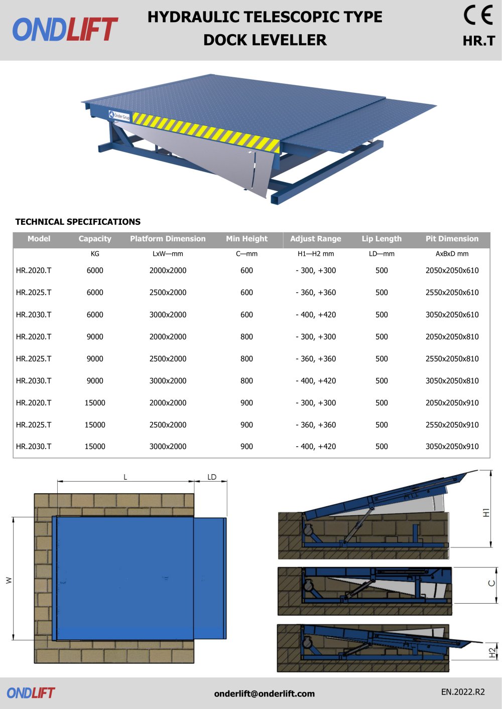 HYDRAULIC TELESCOPIC TYPE DOCK LEVELLER - ONDER GRUP MAKİNE
