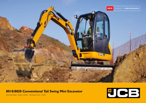 8018/8020 Conventional Tail Swing Mini Excavator