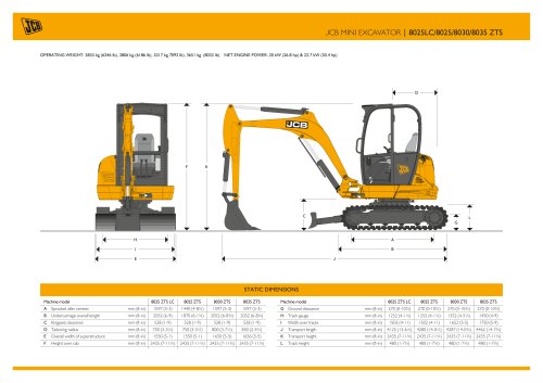 JCB MINI EXCAVATOR | 8025LC/8025/8030/8035 ZTS