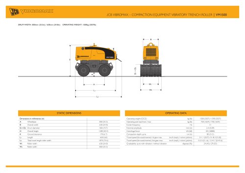 JCB VIBROMAX ? COMPACTION EQUIPMENT VIBRATORY TRENCH ROLLER | VM1500