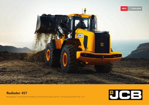 Wheeled Loading Shovel 457 - JCB - PDF Katalog, technische Unterlagen