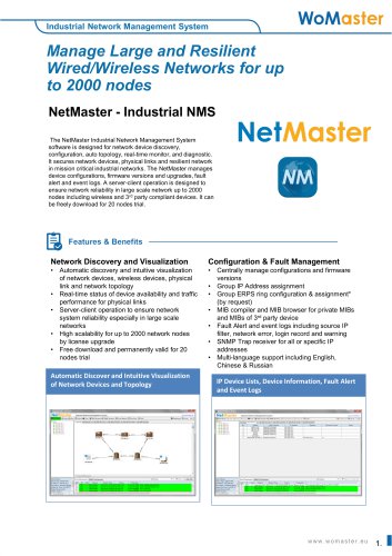 NetMaster Industrial Network Management System | WoMaster