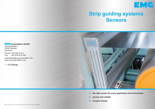 Strip guiding systems Sensors