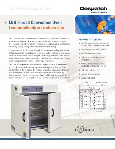 LBB forced convection oven