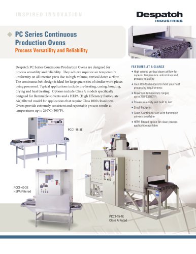 PC Series Continuous Production ovens