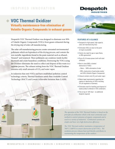 VOC Thermal Oxidizer