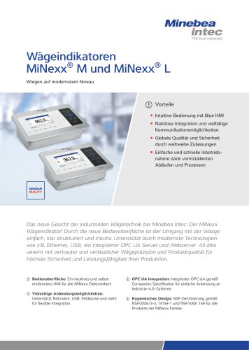 W&auml;geindikatoren MiNexx&reg; M und MiNexx&reg; L