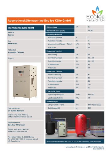 Absorptionskältemaschine Eco ice Kälte GmbH