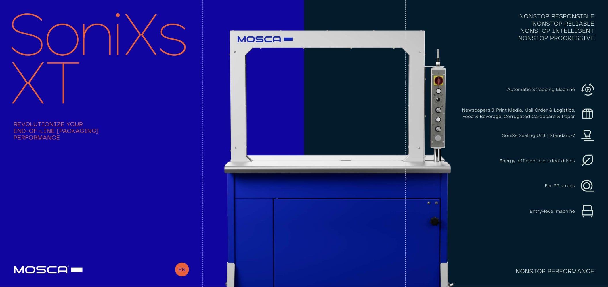 SoniXs XT Automatic Strapping Machine - Mosca GmbH