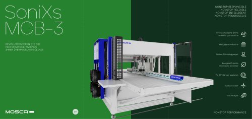 Wellpappe Inline-Umreifungsmaschine SoniXs MCB-3