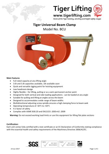 Tiger Universal Beam Clamp