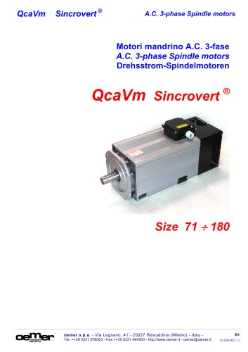 Drehsstrom-Spindelmotoren QcaVm