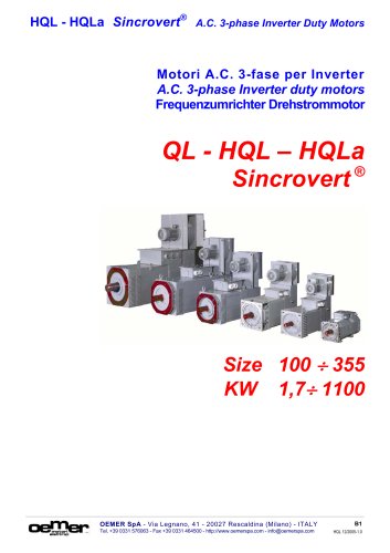 Frequenzumrichter Drehstrommotor QL-HQL-HQLa