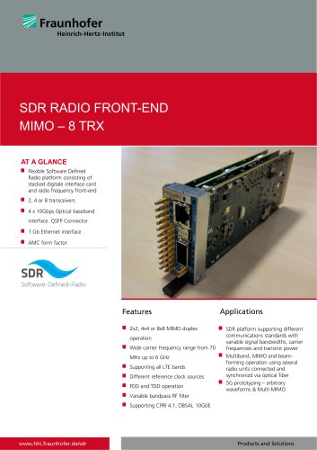 SDR RADIO FRONT-END  MIMO &ndash; 8 TRX