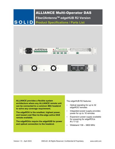 Fiber2AntennaTM edgeHUB R2 Version