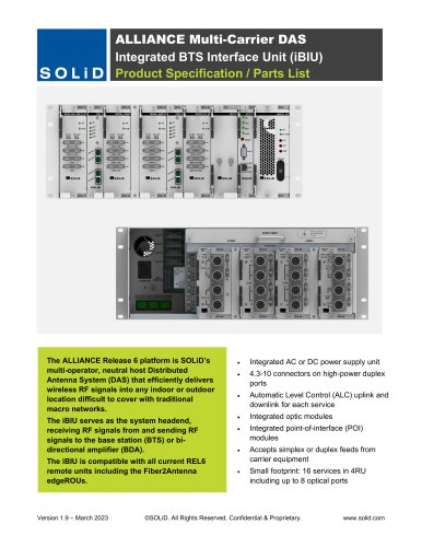 Integrated BIU Data Sheet