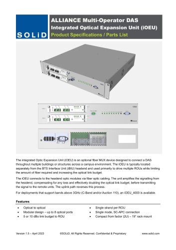 Integrated Optical Expansion Unit (iOEU)
