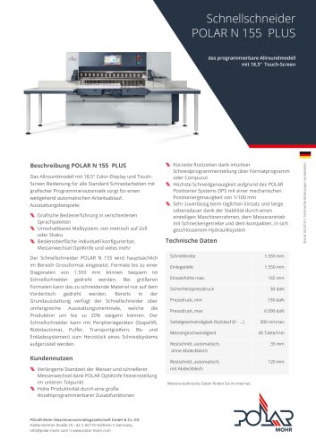 Schnellschneider N 155