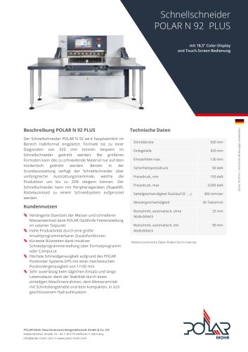 Schnellschneider N 92