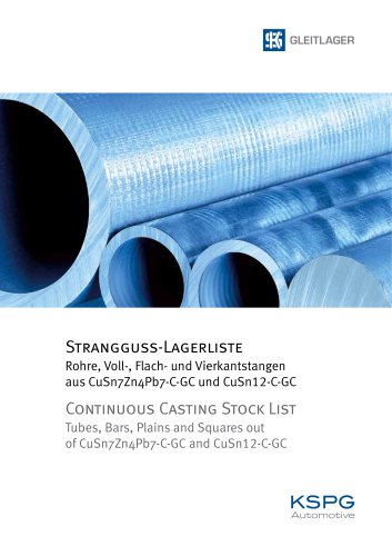 Continuous casting stock ist