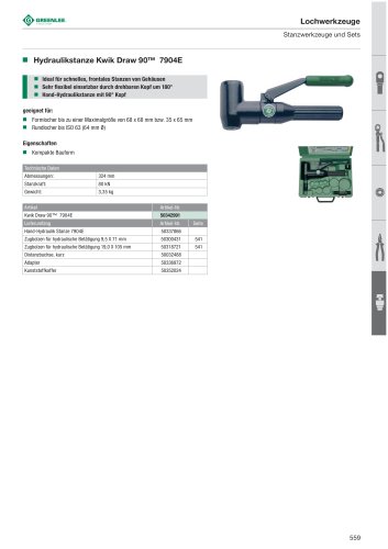 Hydraulische Stanzwerkzeuge