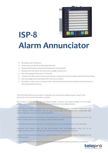 Alarm Annunciator ISP - 8