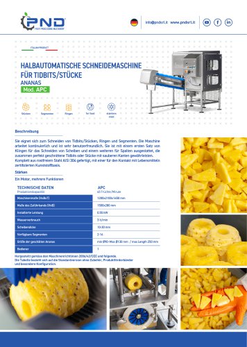 APC – Technisches Datenblatt