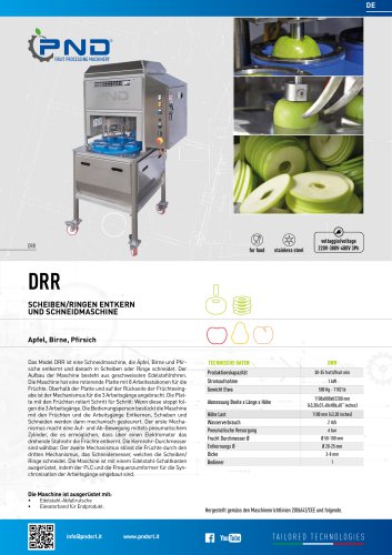 DRR - Technisches Datenblatt